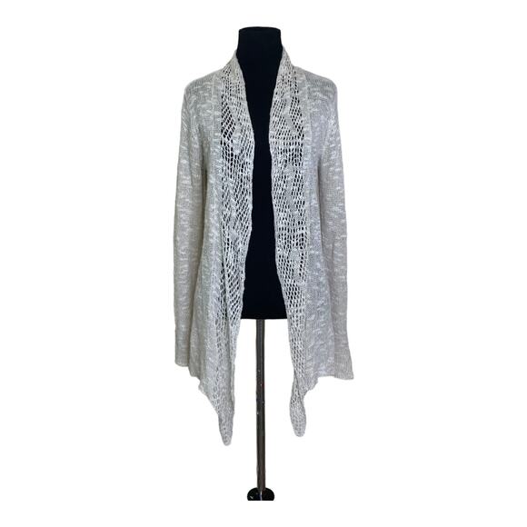 Eileen Fisher beige long sleeves open cardigan size Small - Picture 9 of 12